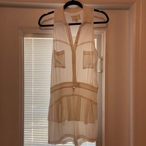 Artelier Collection, by Nicole Miller, Sleeveless, White Romper, Size: 6